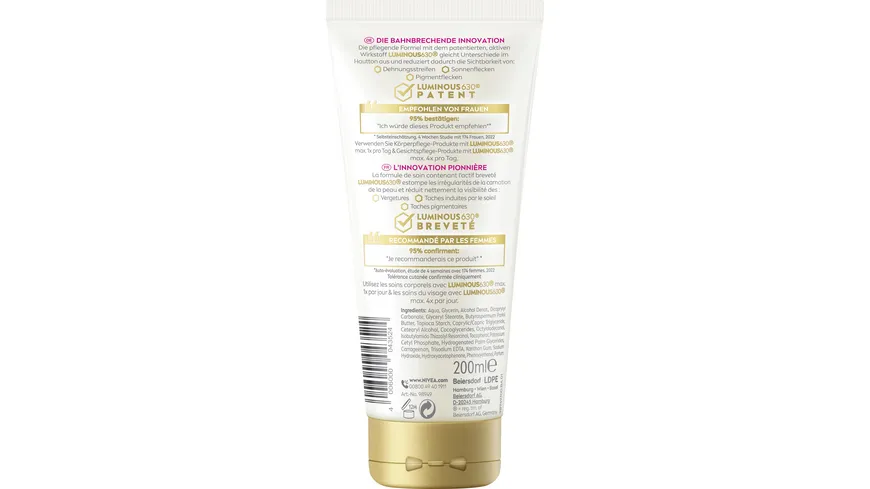 Nivea Luminous Body Creme Anti-Dehnungsstreifen 200 ml