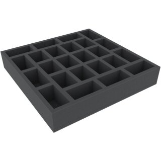 Feldherr 320 mm x 320 mm x 55 mm Schaumstoffeinlage für Brettspiele - 24 Fächer