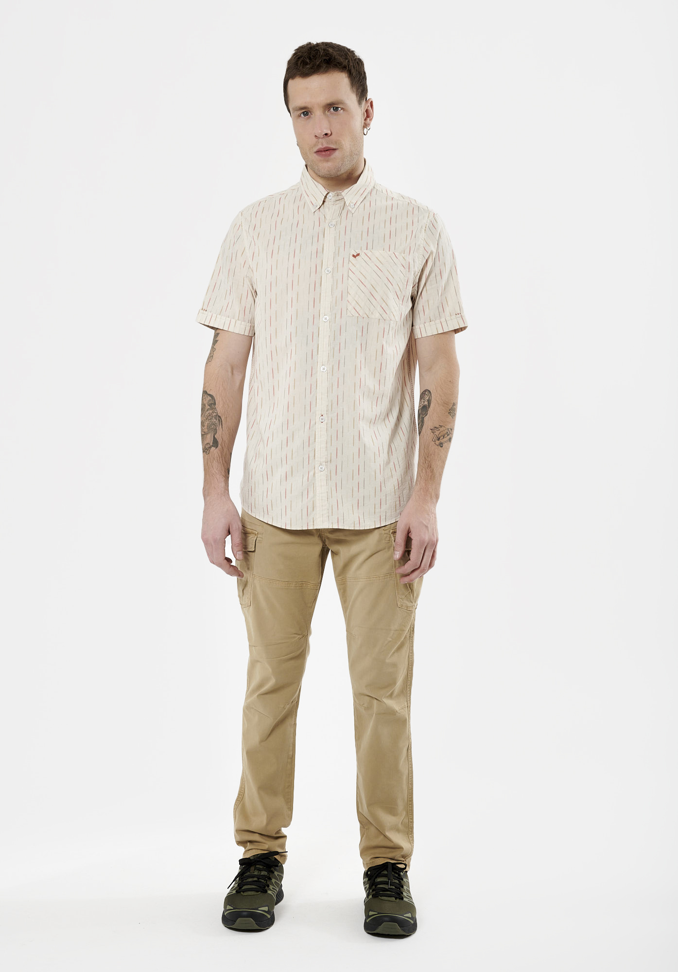 MILAN  Chemise beige Homme en 100% coton