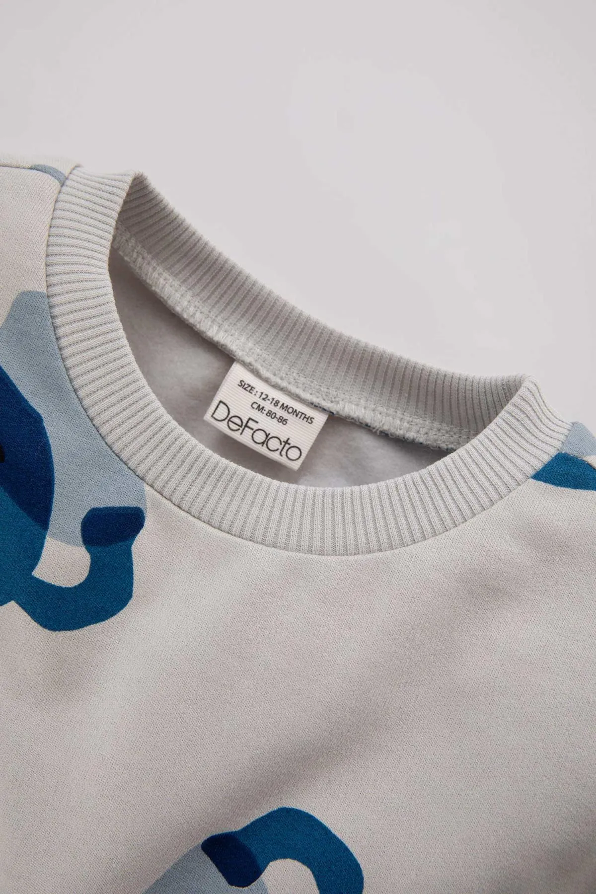 DeFacto  Gemustertes Sweatshirt-Jogginghose-Set für Babys, 2-teilig