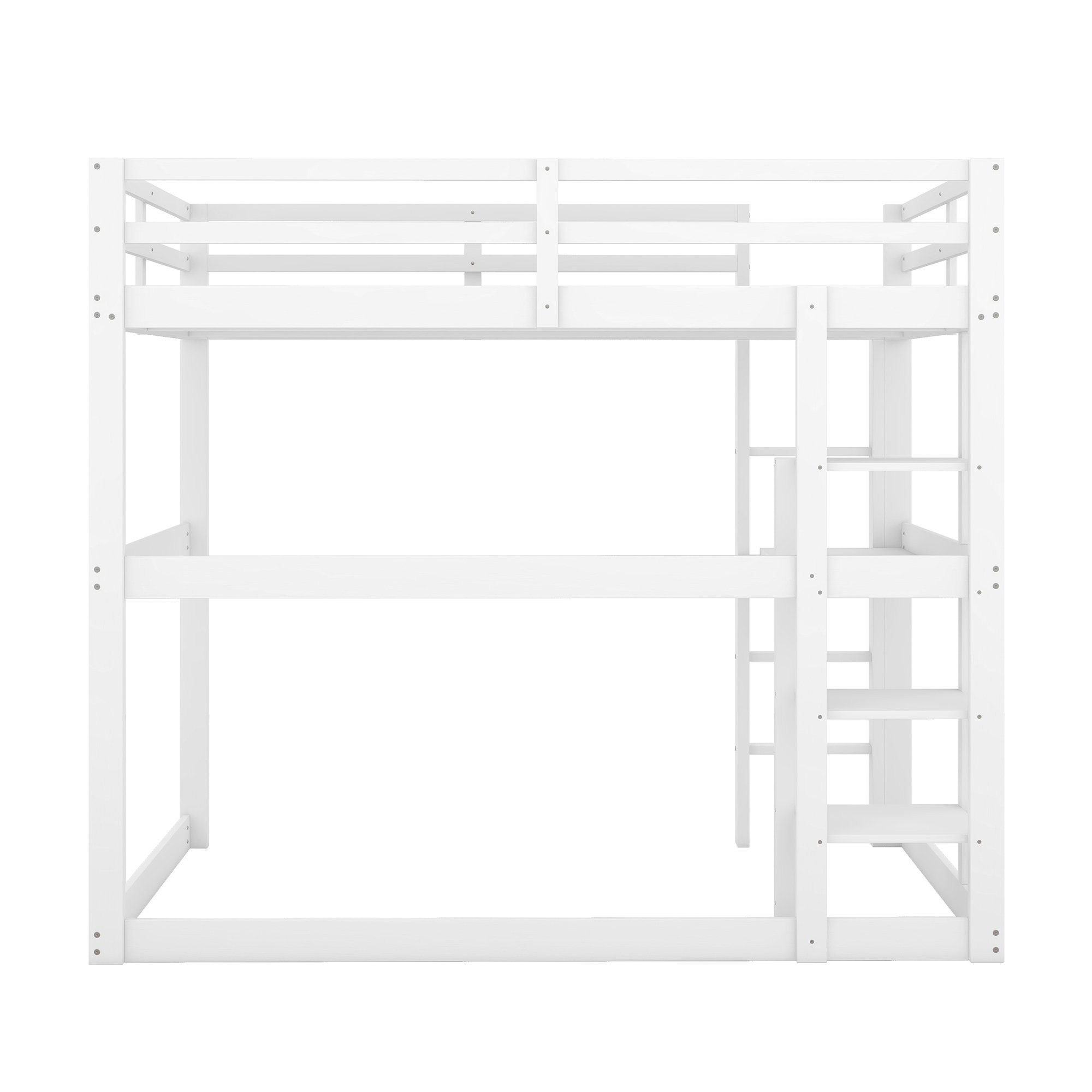 DEEP POWER Kinderbett Kinderbett Hochbett Kiefer Mit Schreibtisch+ Stauraum 140X200cm bett
