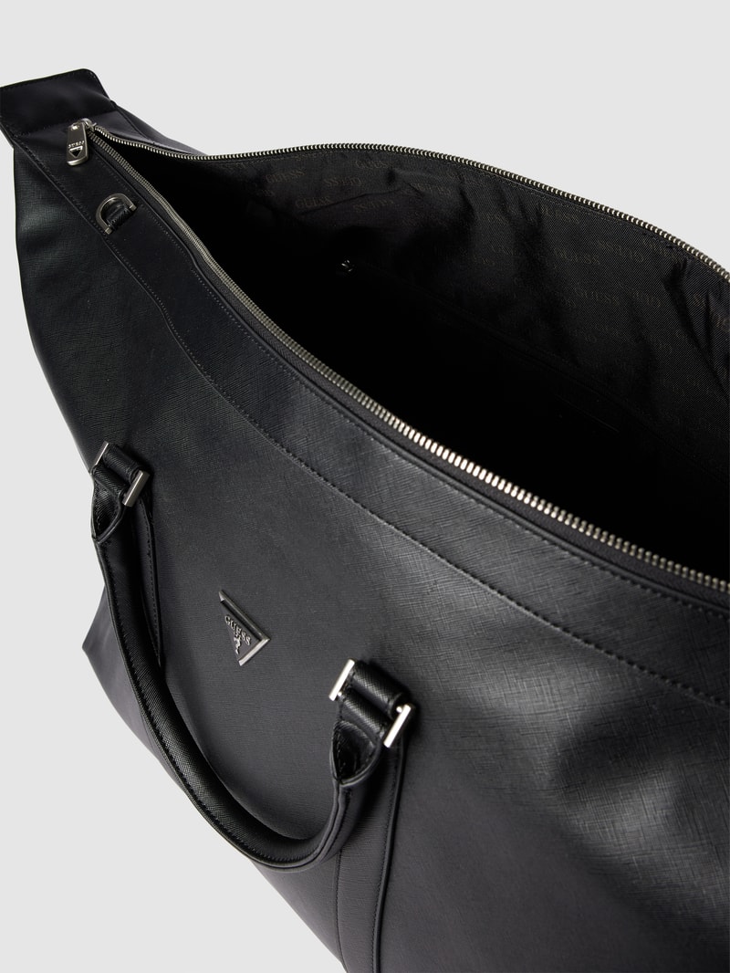 Weekender mit Label-Detail in schwarz