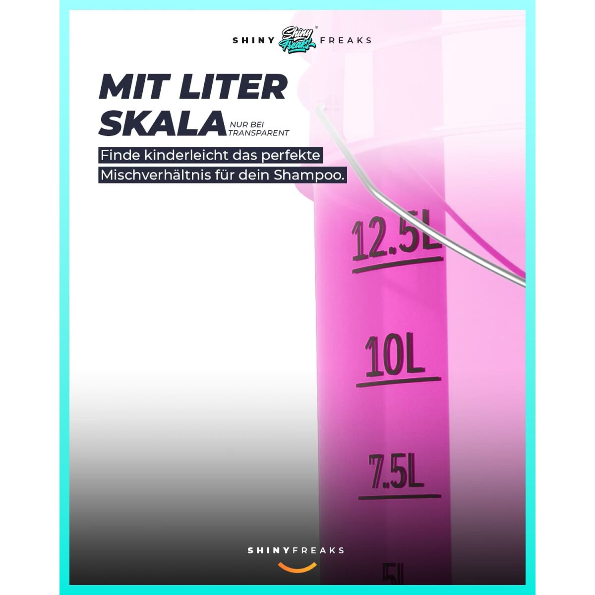 chemicalworkz Performance Buckets Wascheimer mit Deckel clear pink 5GAL