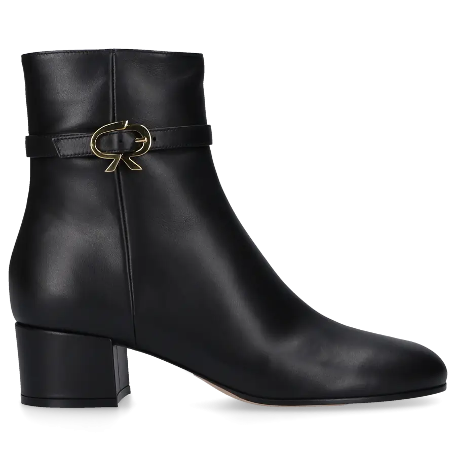 Gianvito Rossi - Klassische Stiefeletten RIBBON BOOTIE Nappaleder - schwarz