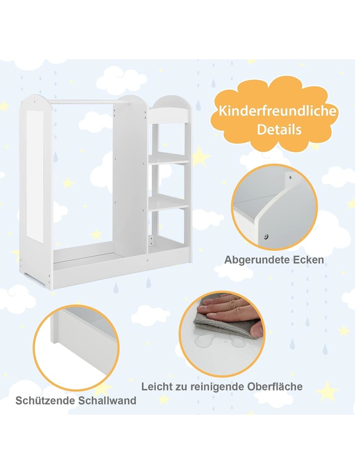 COSTWAY Kleiderschrank in Weiß günstig kaufen 94 cm