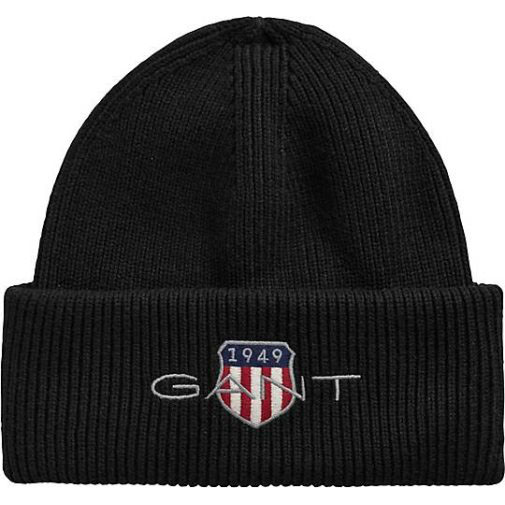 GANT Herren Strickmütze mit Wolle ARCHIVE SHIELD COTTON BEANIE
