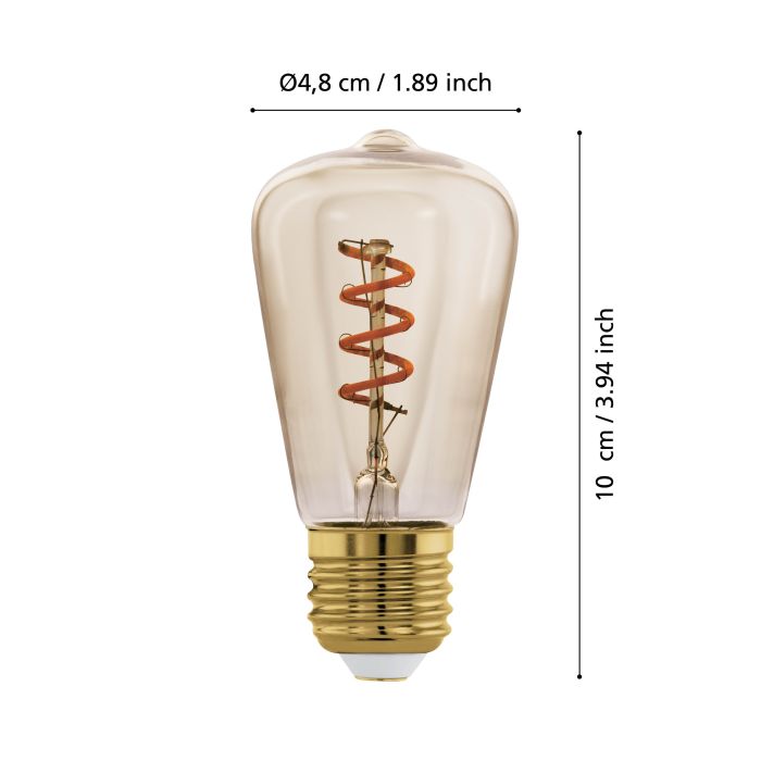 EGLO E27 LED Filament Leuchtmittel Amber