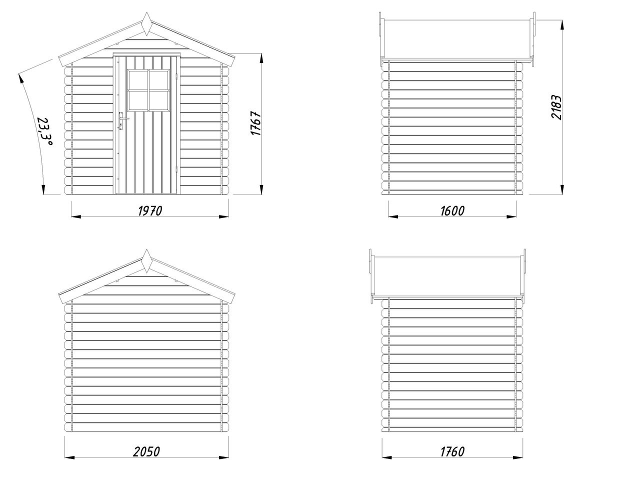 Palmako Gartenhaus Svea 2,9 m²