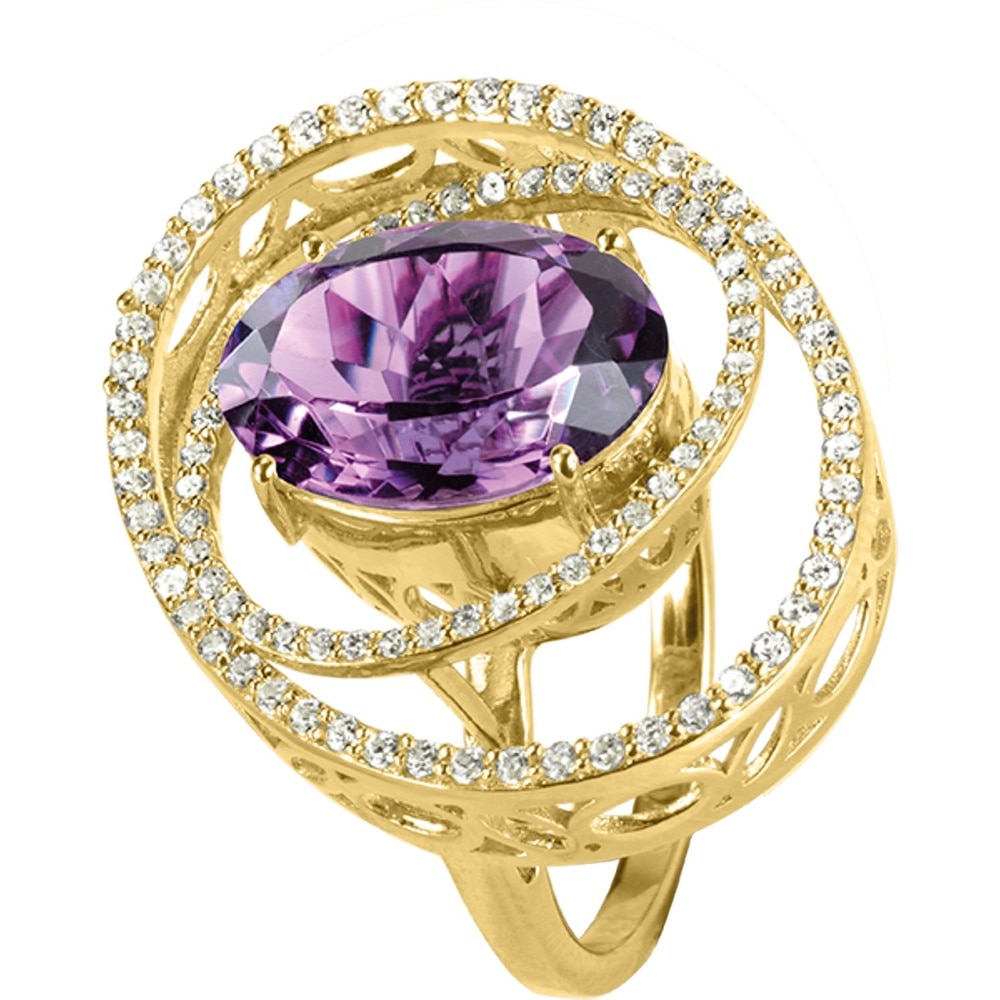 Jacques Lemans Bague pour femme 925 Argent lilas Bague