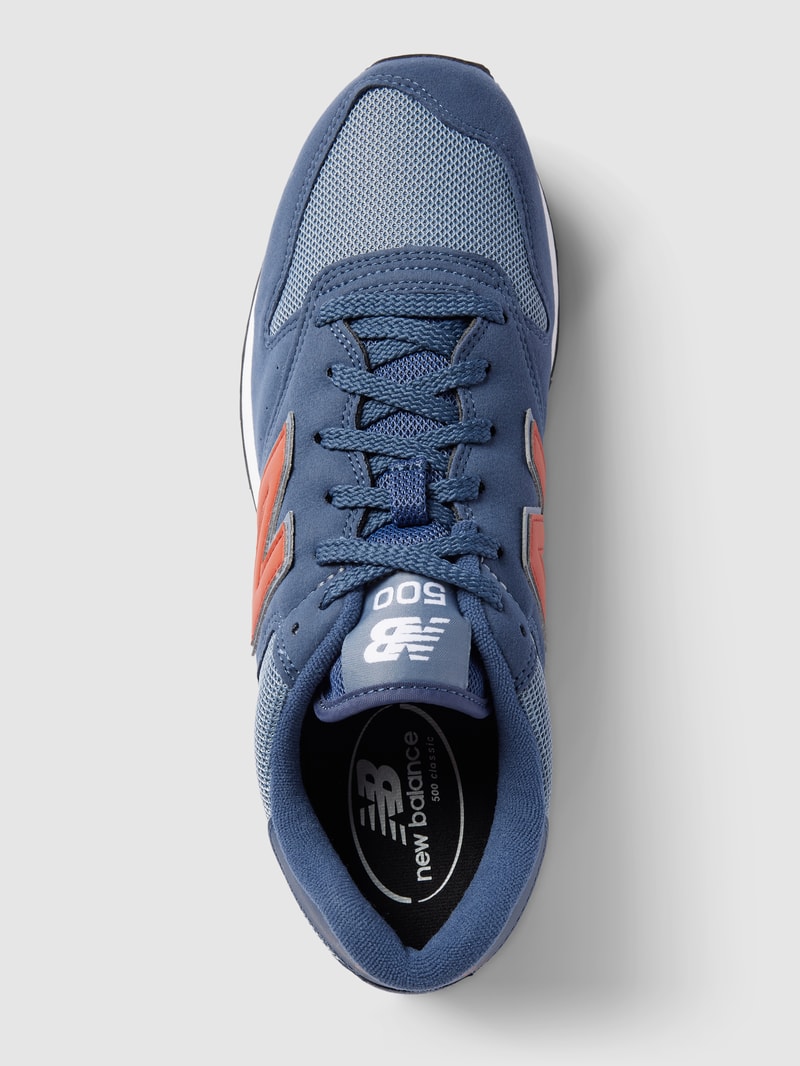 Sneaker mit Logo-Patch Modell '500' in dunkelblau