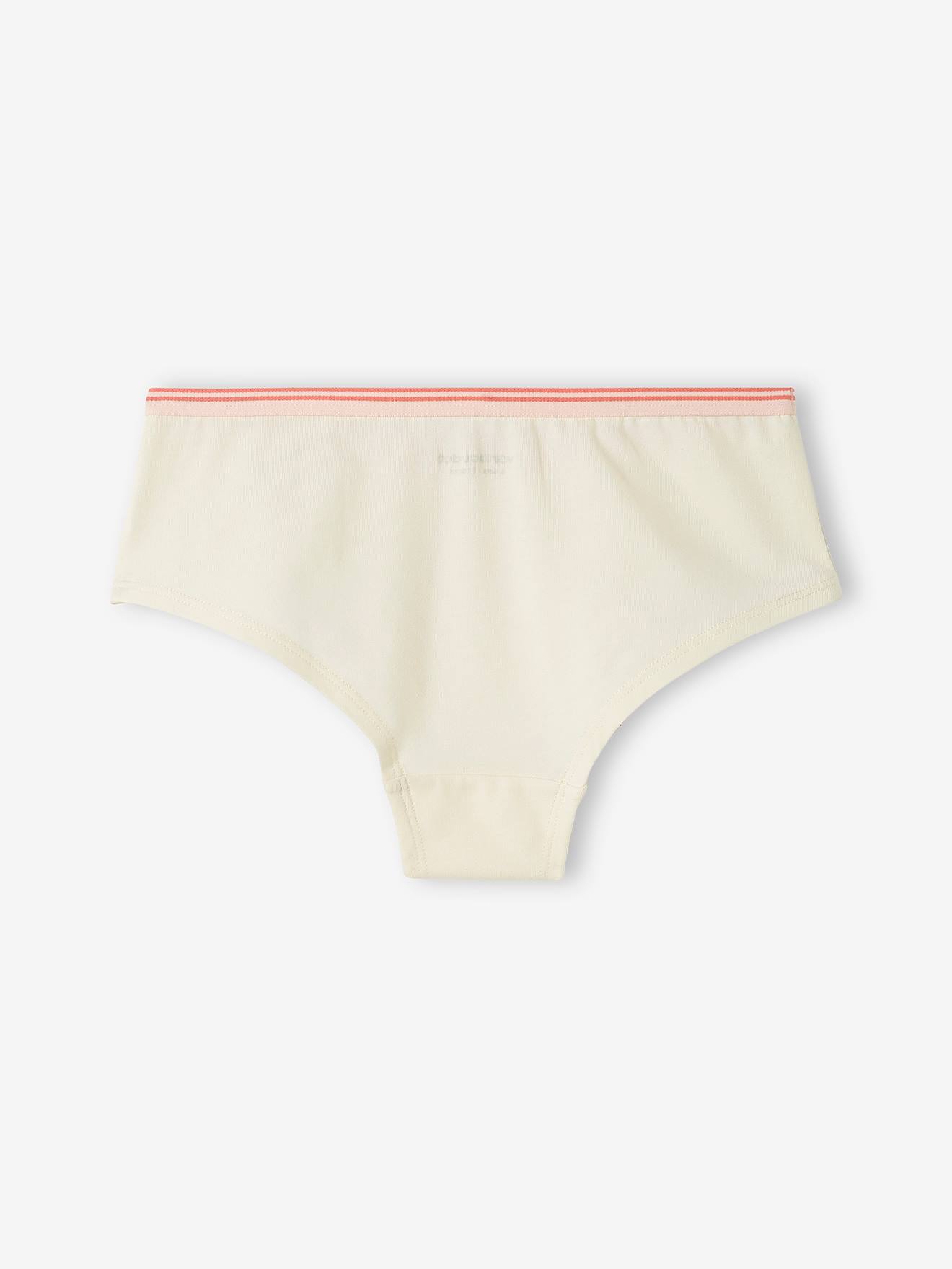 Vertbaudet 5er-Pack Mädchen Shortys, Herzen Oeko Tex - pack rosa/weiß