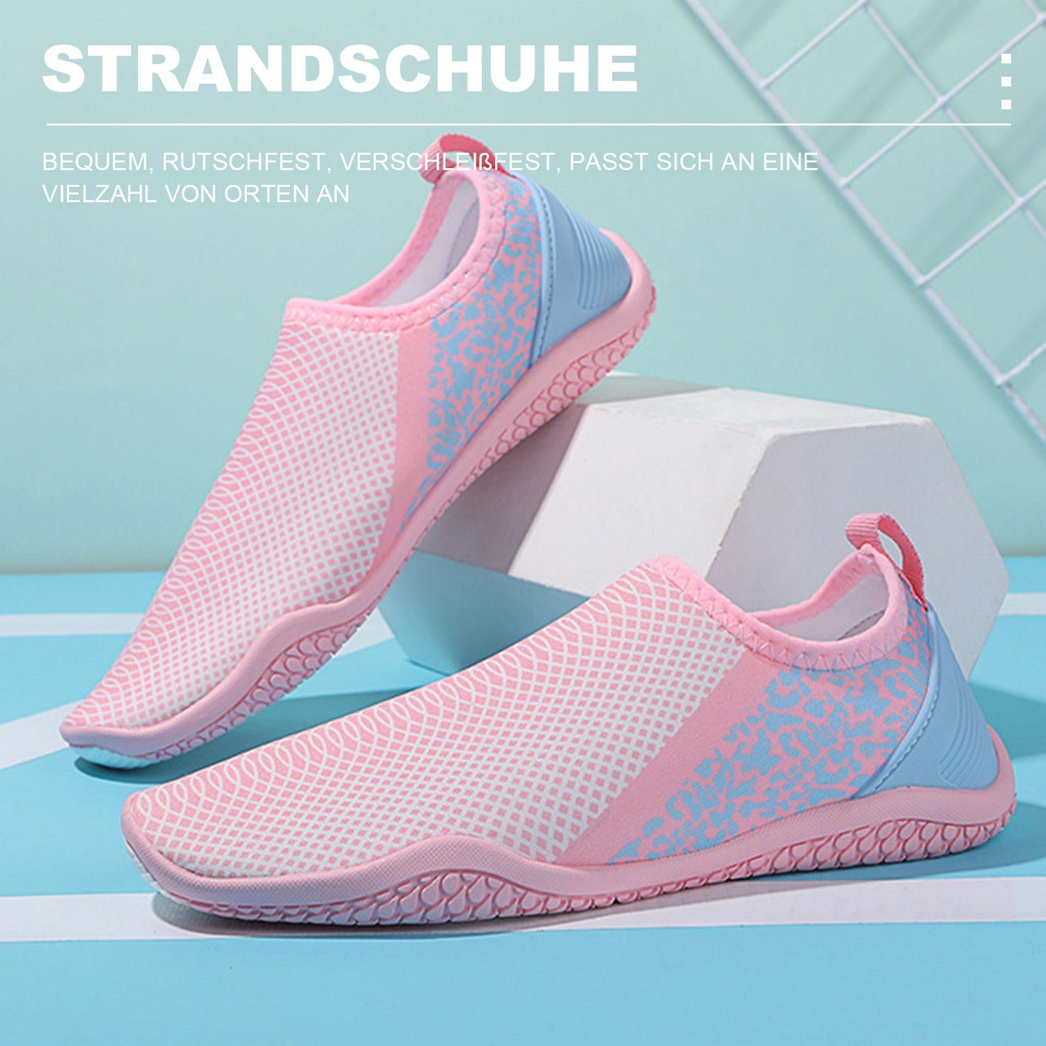Daisred unisex Barfußschuhe schnelltrocknend Zehen-&Fersenschutz Wasserschuh