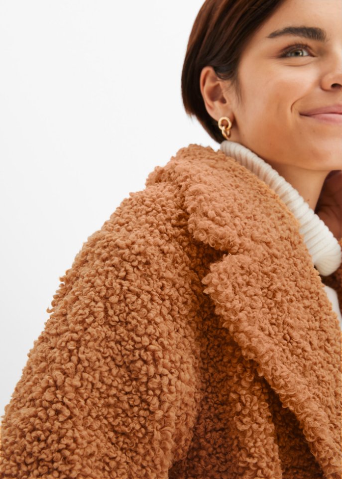 Mantel aus Teddyfleece