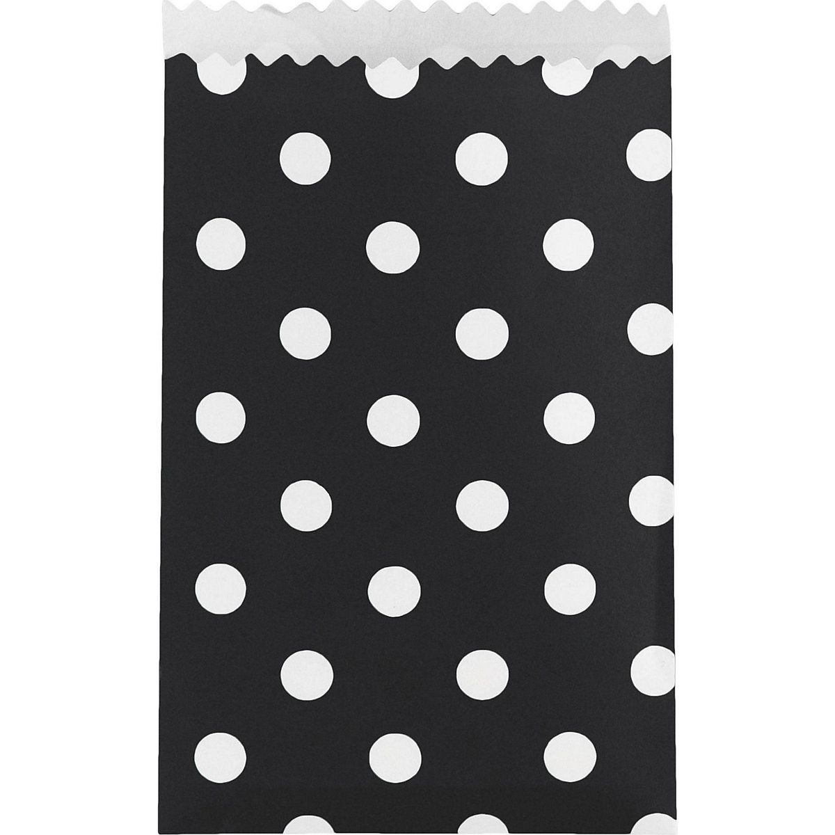 Geschenktüte Mitgebseltüte Punkte Schwarz, Papier, 10 x 6 cm, 20 Stück
