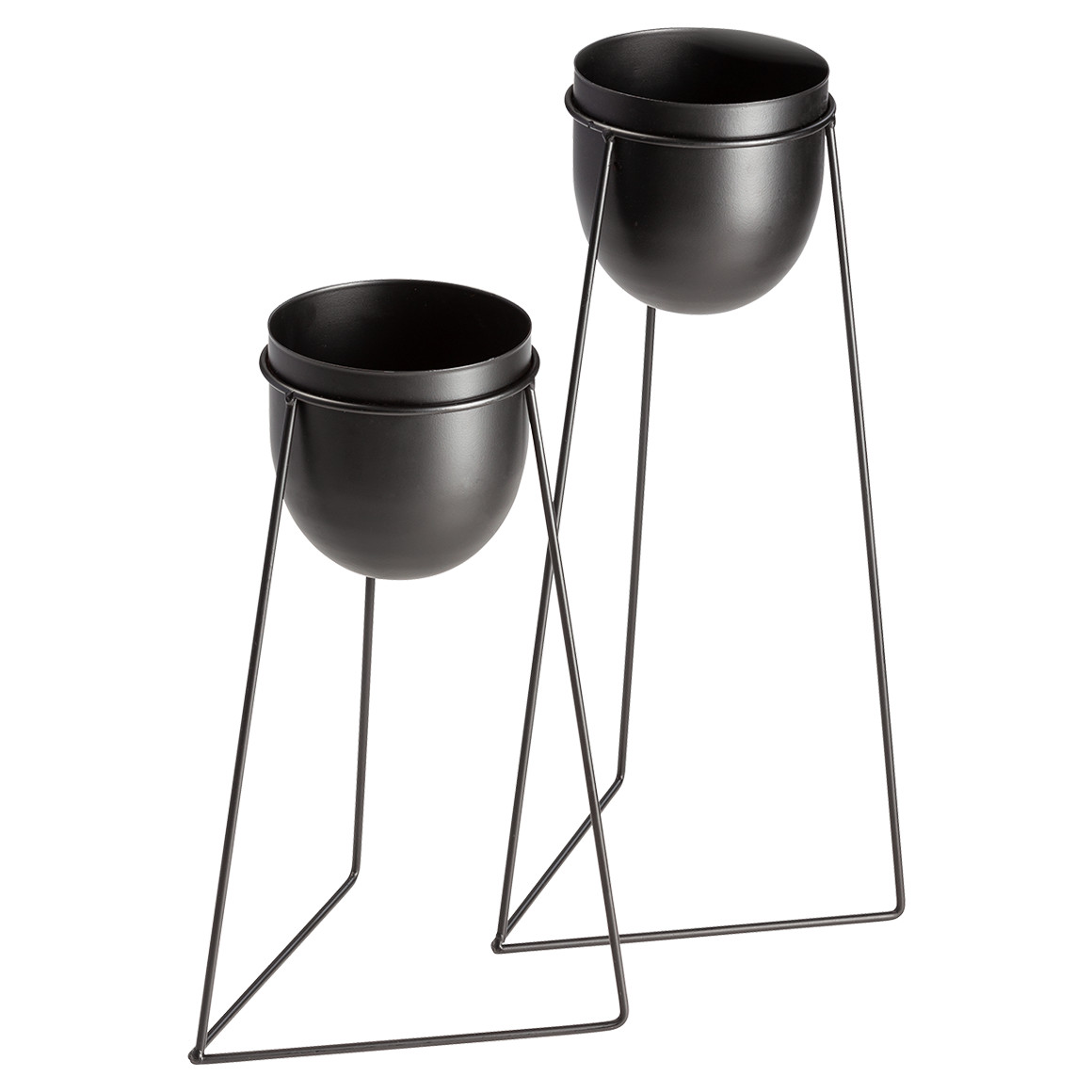2 Pflanztöpfe aus Metall