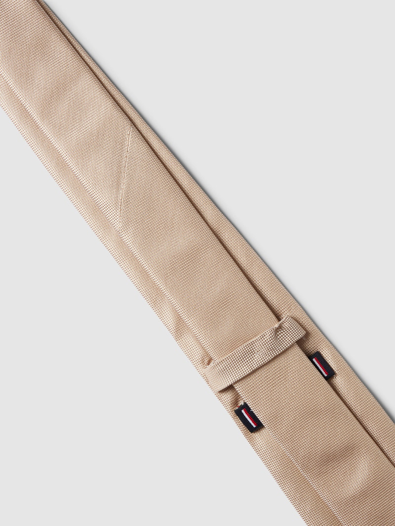Seidenkrawatte mit feinem Webmuster Modell 'PLAIN WEAVE' in khaki