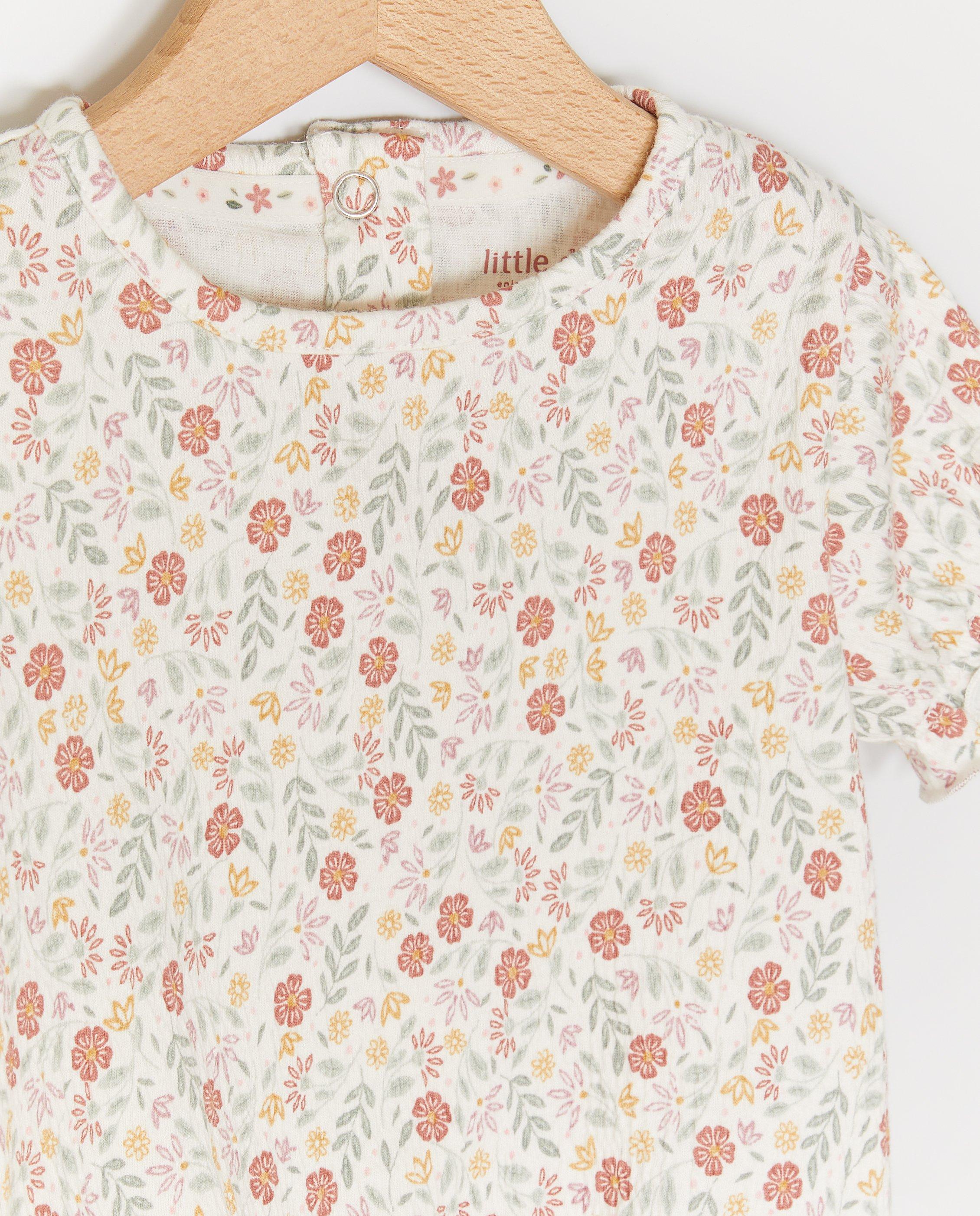 Tricou alb texturat Little Dutch