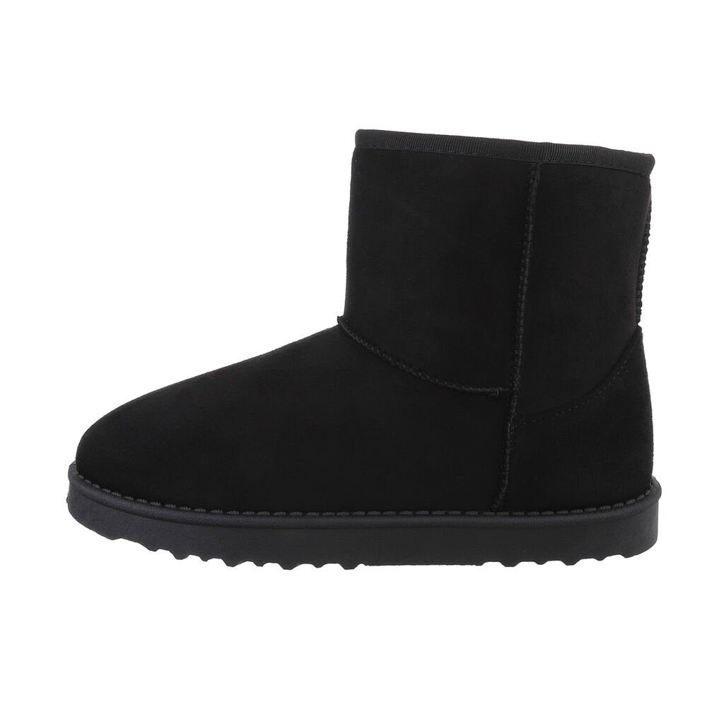 Ital-Design Damen Snowboots Freizeit Snowboots Flach Flache Stiefeletten in Schwarz