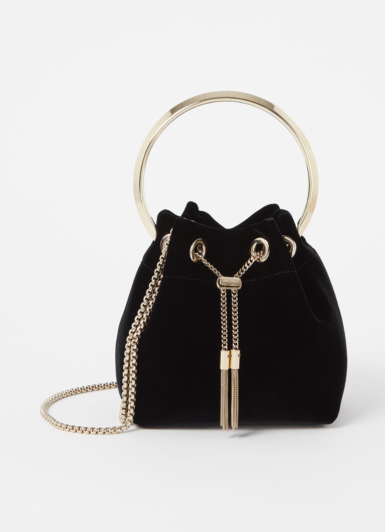 Geantă mini Jimmy Choo Bon Bon din catifea