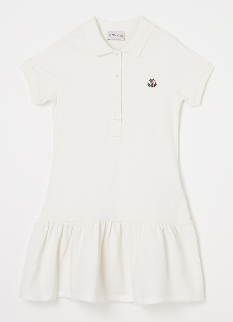 Moncler midi polo dress in piqué cotton with logo