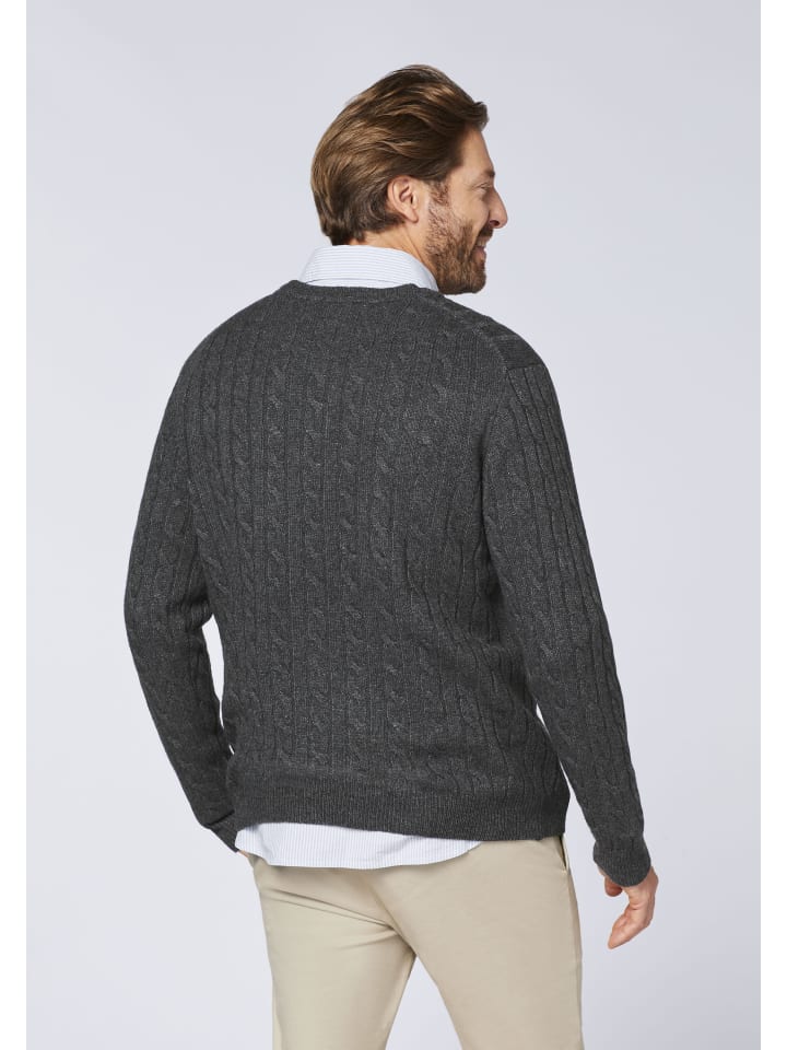 Polo Sylt Strickpullover in Grau günstig kaufen