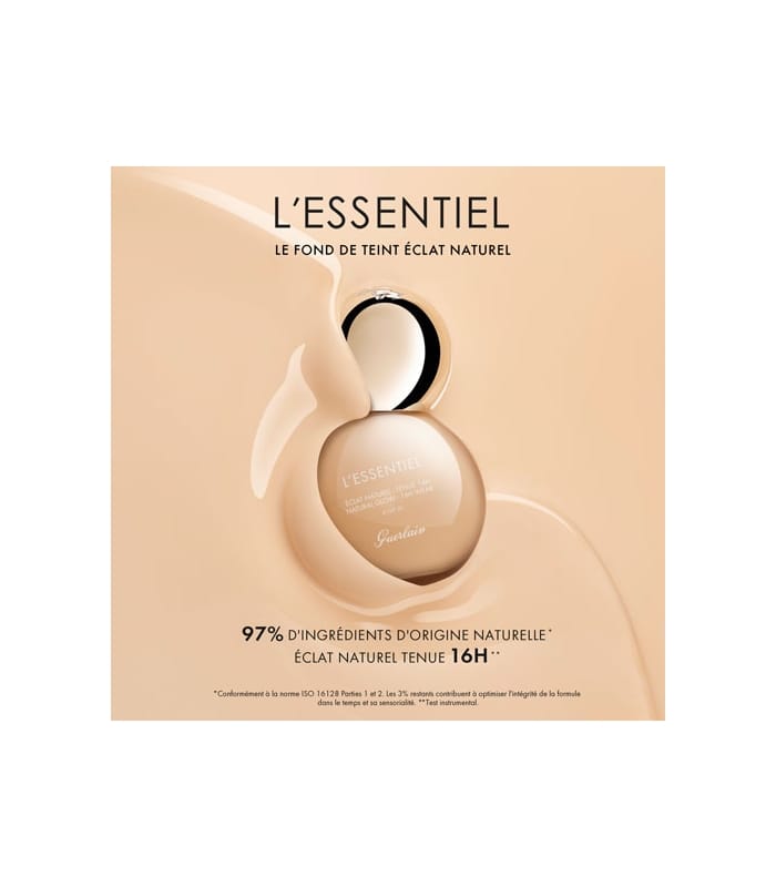 Guerlain-L'ESSENTIEL-Fond de teint éclat naturel tenue 16h - IP 20