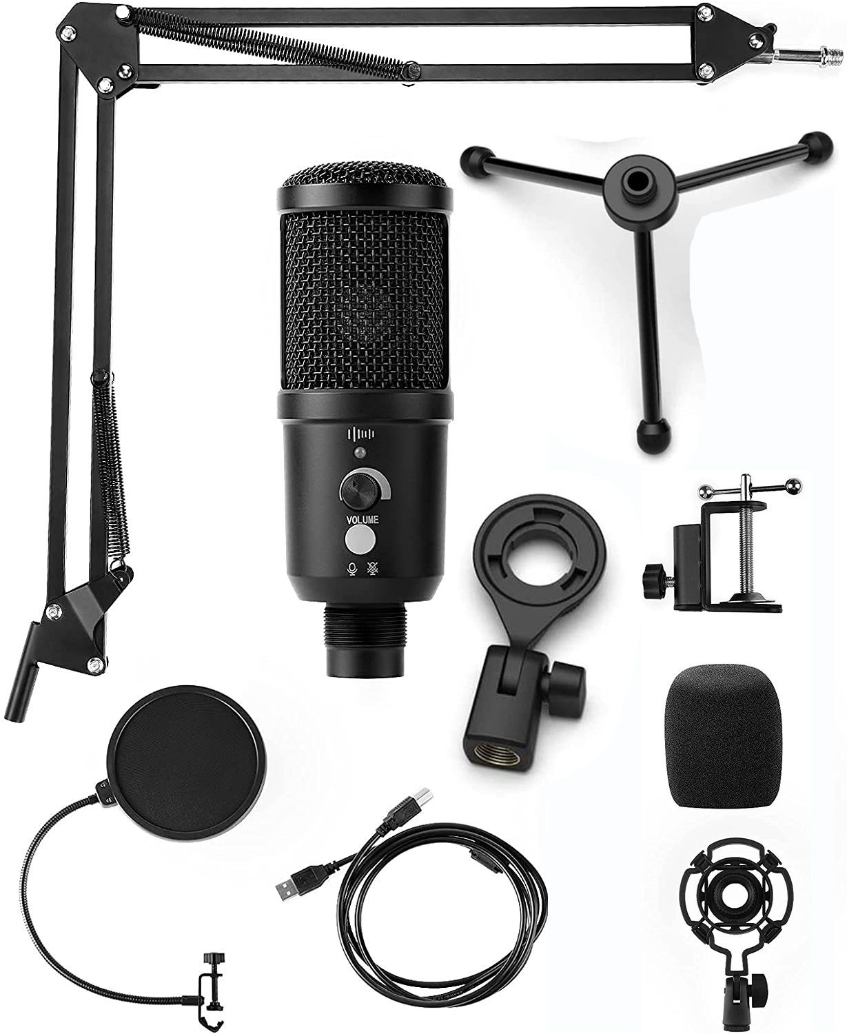 iceagle Mikrofon USB Mikrofon Kondensator Microphone Kit Nierencharakteristik