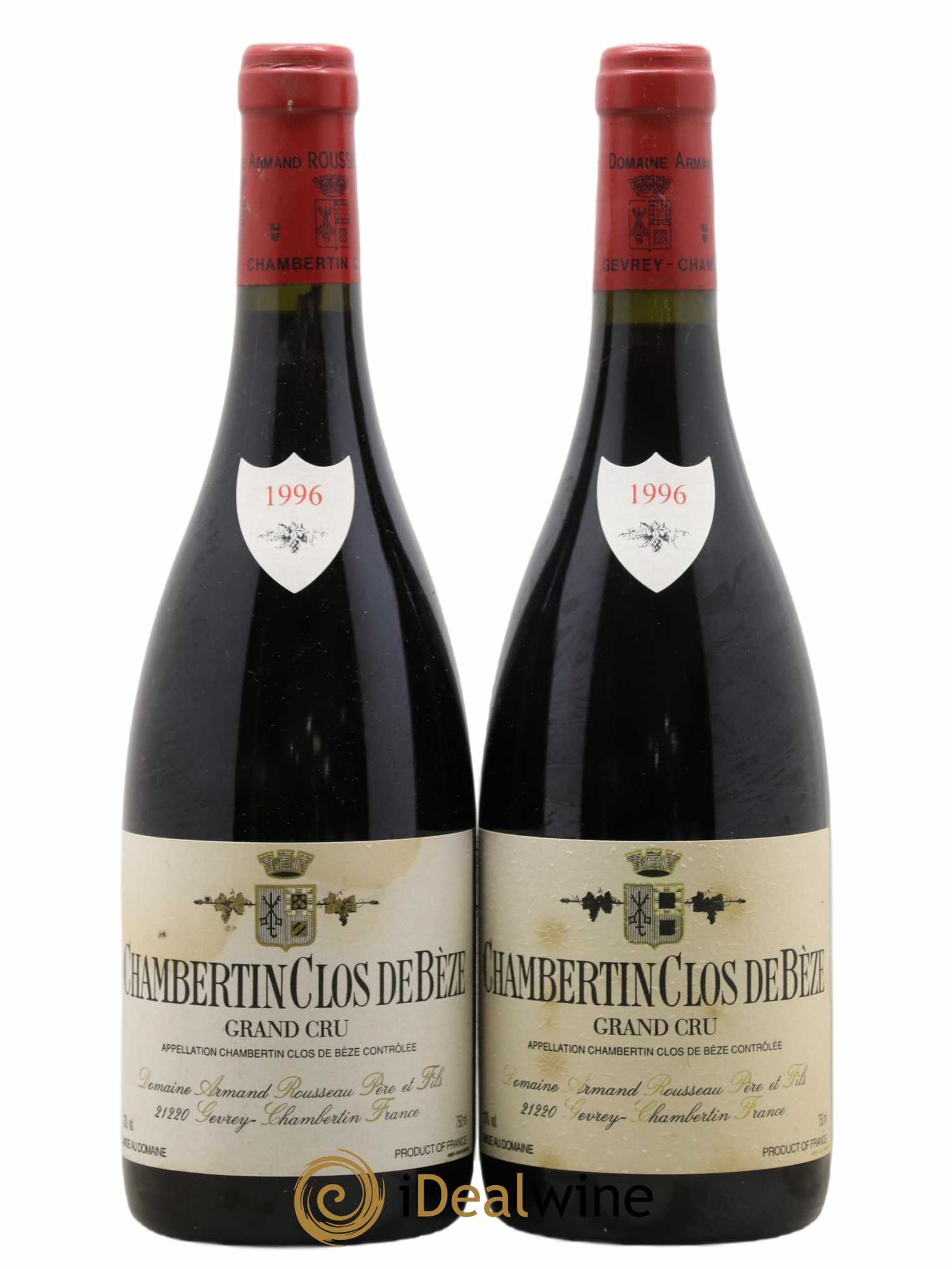 Chambertin Clos de Bèze Grand Cru Armand Rousseau (Domaine)  1996 - Lot de 2 Bouteilles
