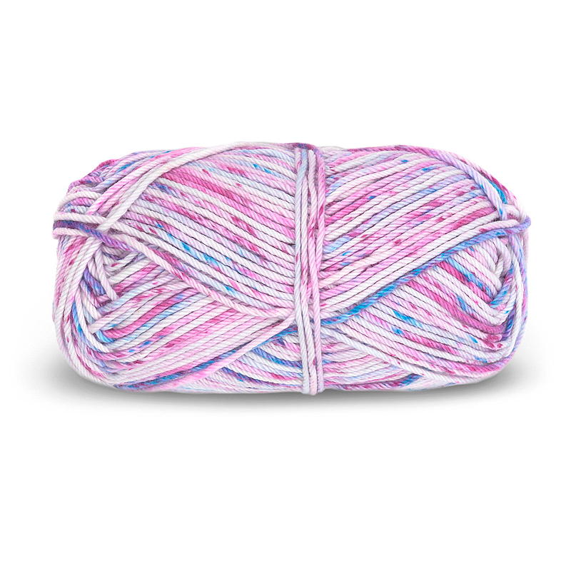 Cotton medi garn rosa/blå print