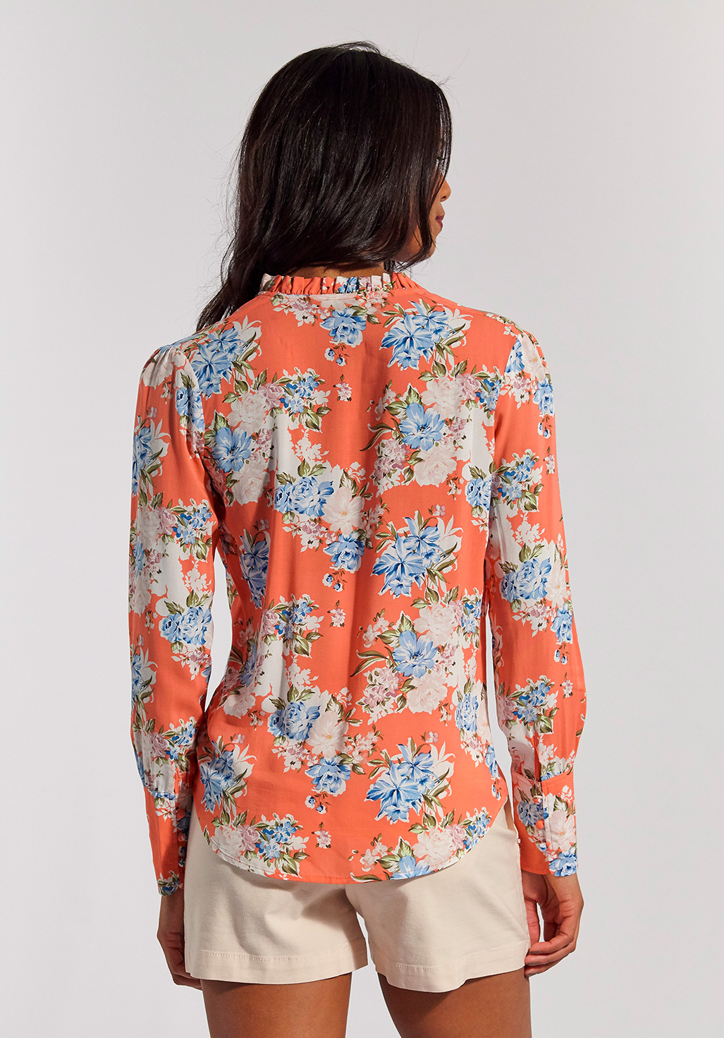 BELMA  Blouse fluide avec imprimé fleuri, coupe droite