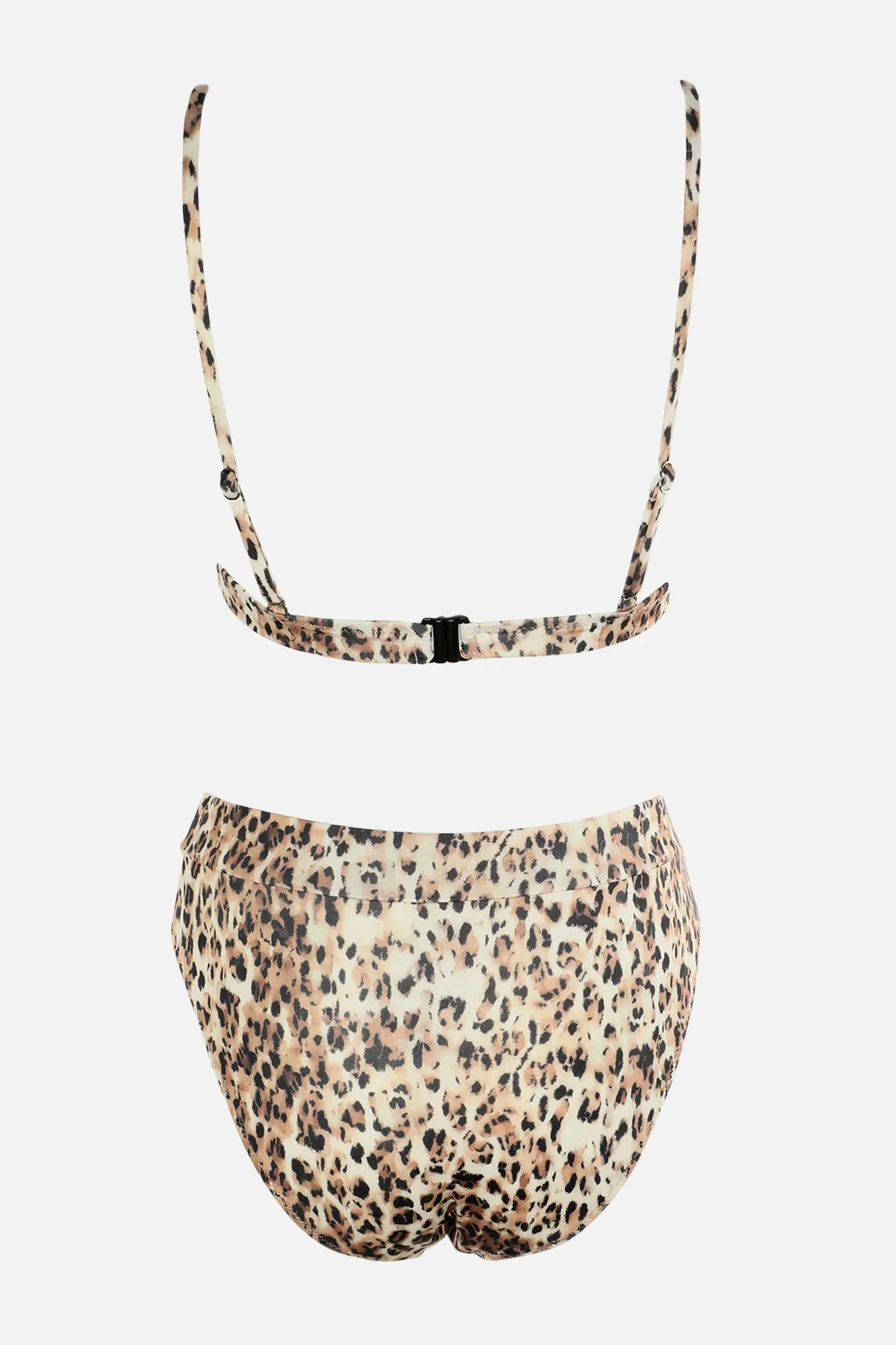 Trendyol Collection  Braunes Dreieck-Hipster-Bikini-Set mit hoher Taille und hohem Beinausschnitt TBESS22BT0016