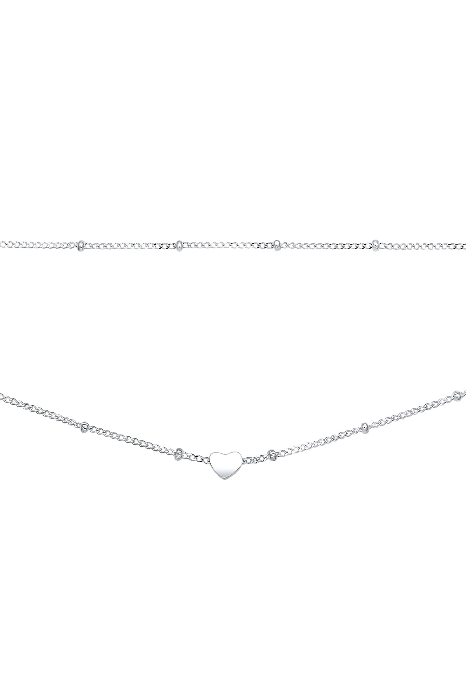 Elli női choker fülbevaló divatos, szív alakú rétegekkel, 925-ös sterling ezüstből