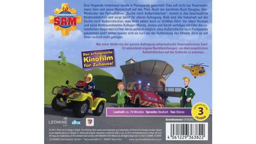 Feuerwehrmann Sam Achtung Außerirdische (Hörspiel