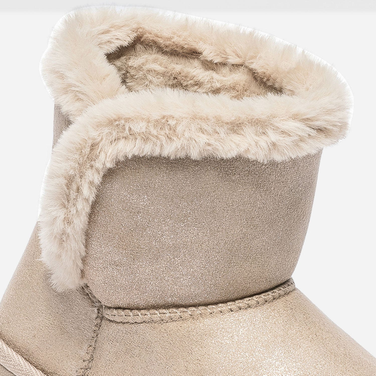 Boots beige irisé fourré
