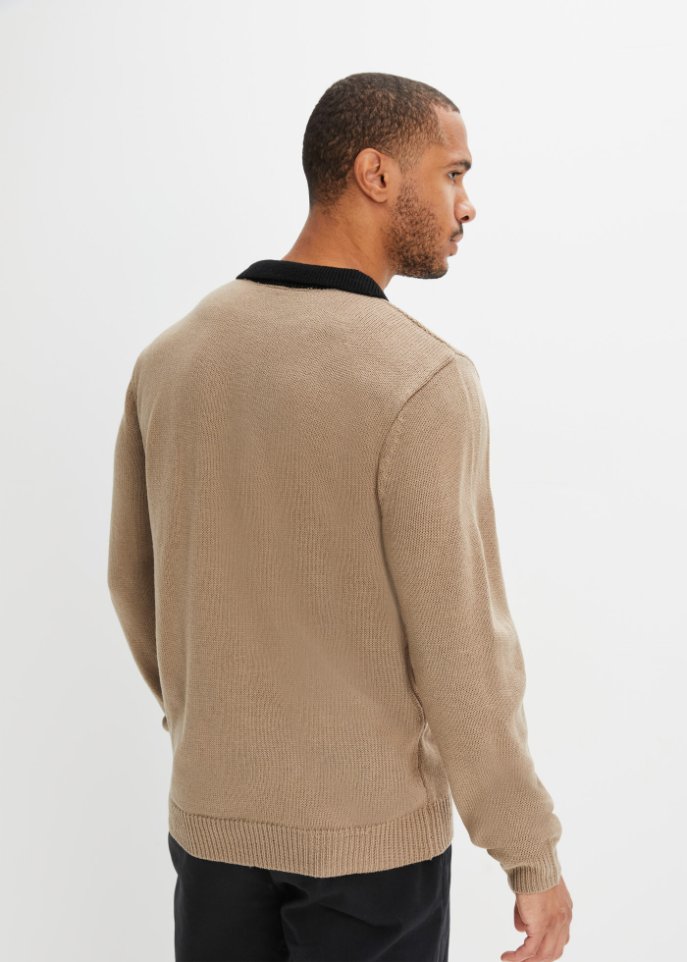 Pullover mit Polokragen