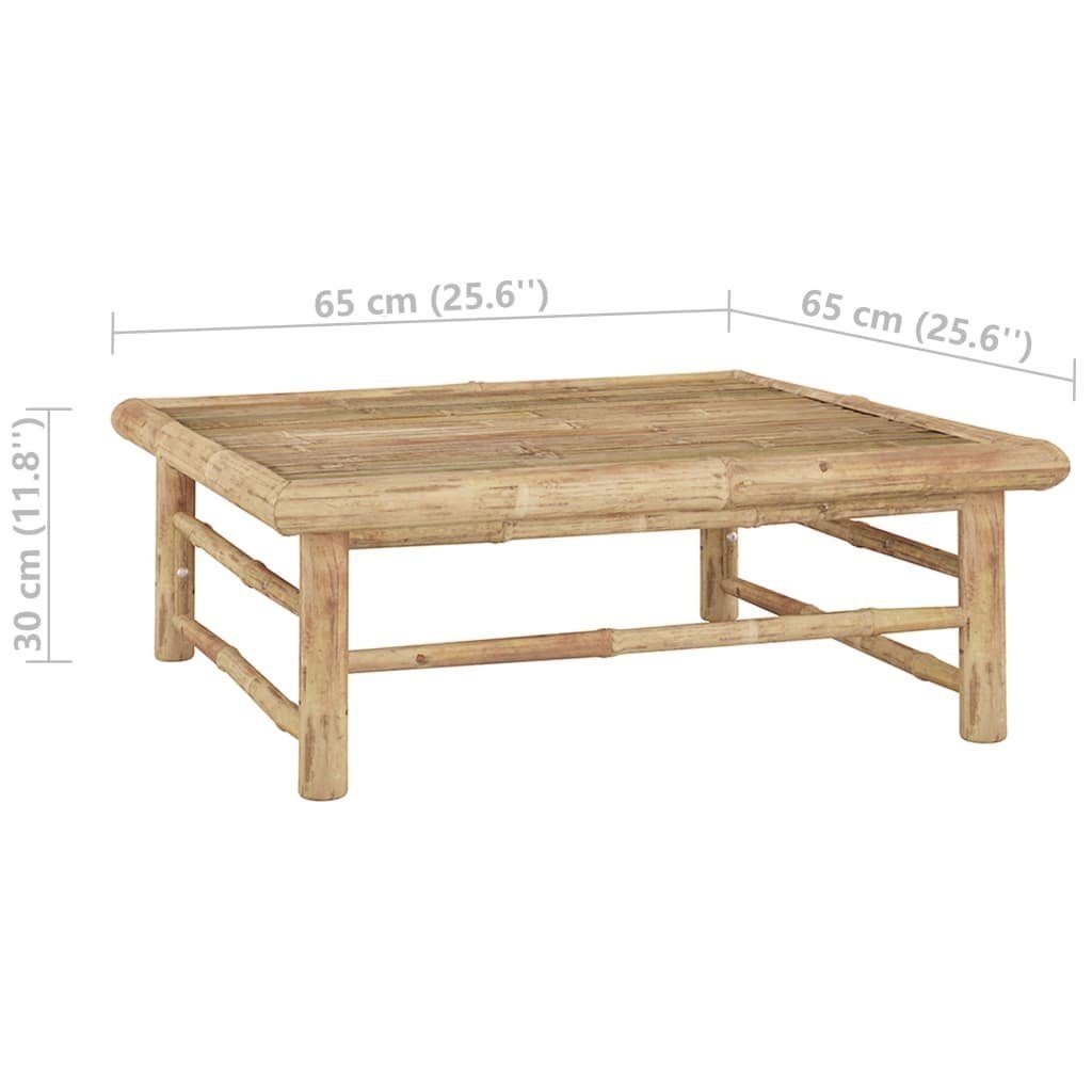 vidaXL Loungesofa 3-tlg. Garten-Lounge-Set mit Dunkelgrauen Kissen Bambus, 1 Teile