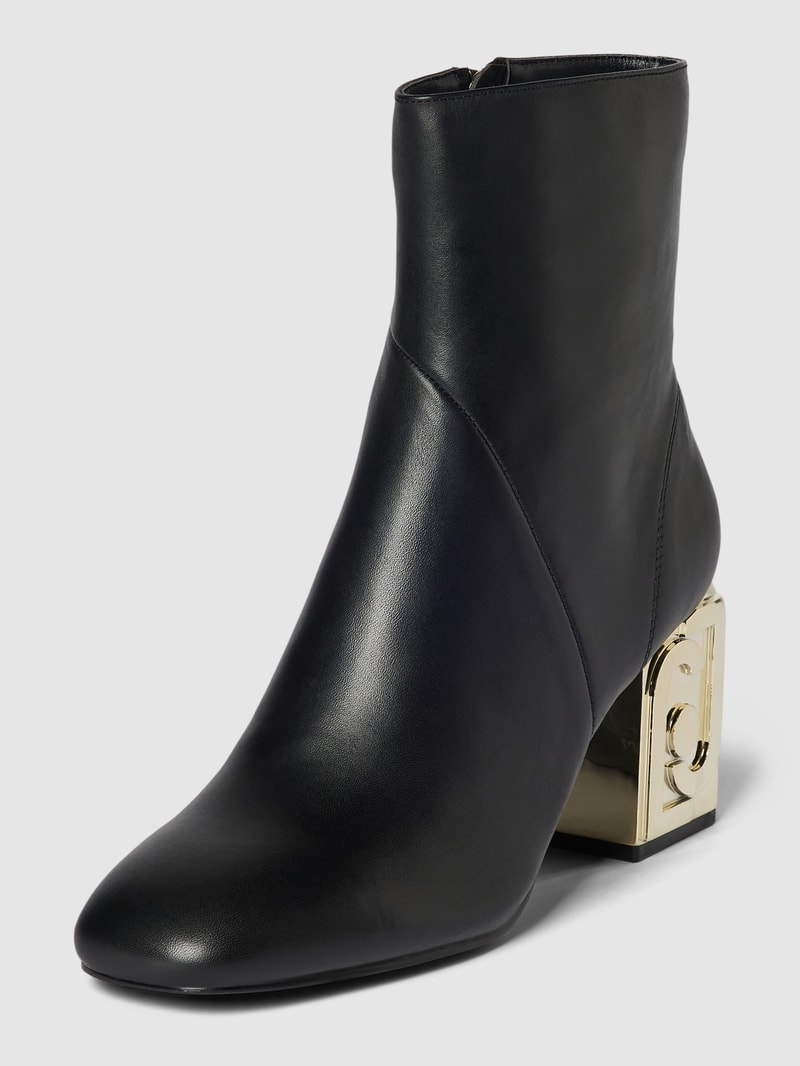 Stiefelette mit Blockabsatz Modell 'SARA' in schwarz