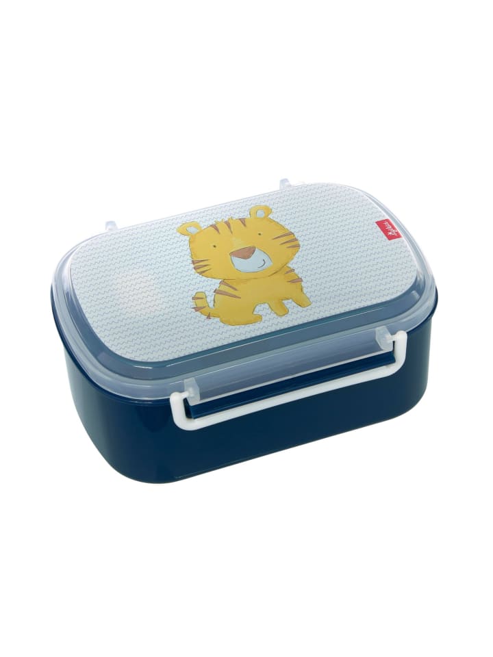 Sigikid Kindergarten-Set Trinkflasche & Brotdose in Blau/Beige Tiger günstig kaufen onesize