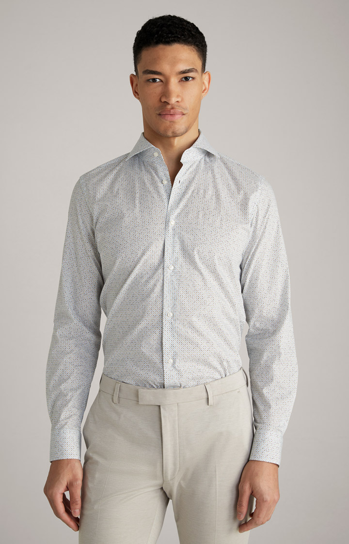 Hemd Pai in Offwhite/Hellblau gemustert