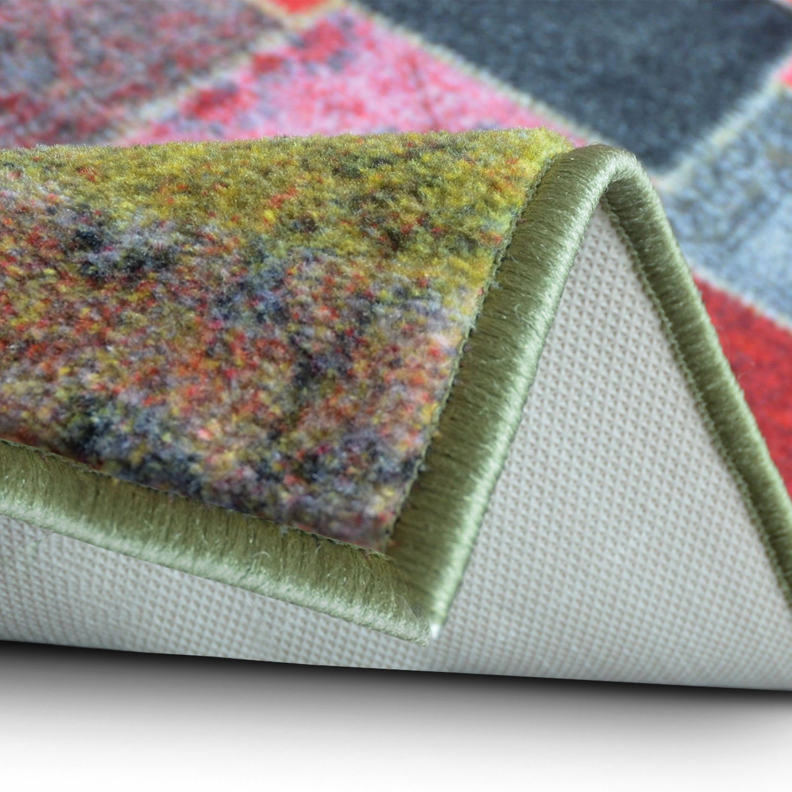 Läufer Monsano, Teppichläufer erhältlich in 2 Farben & vielen Größen, Floordirekt, rechteckig, Höhe: 7 mm, Patchwork-Design