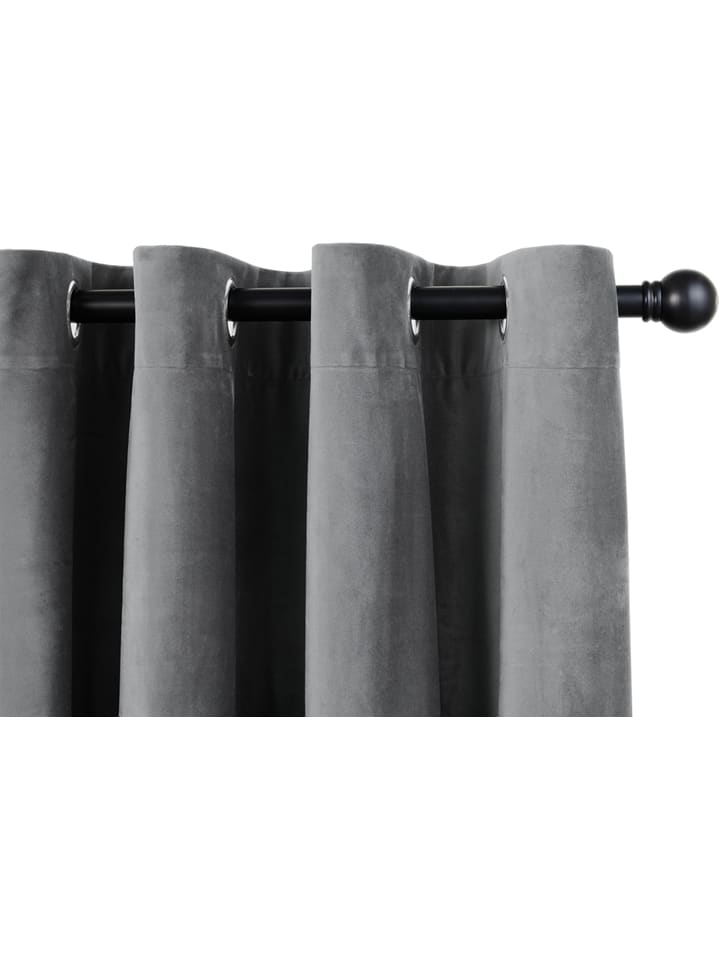 Lifa Living Ösenvorhang in Grau günstig kaufen 150x250 cm