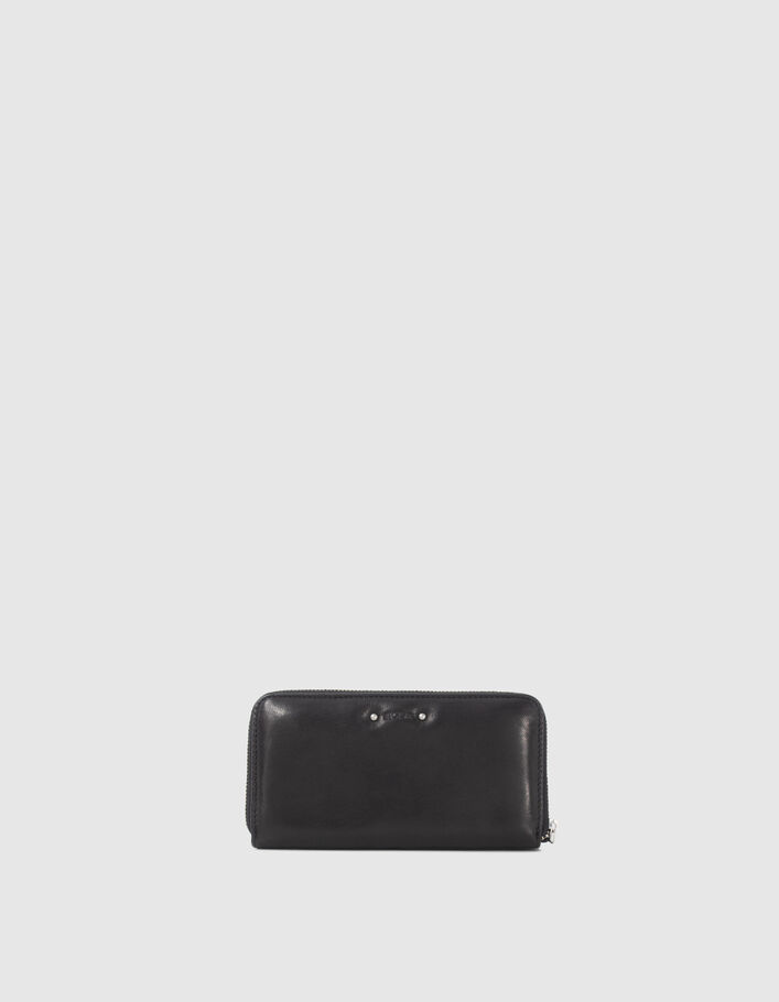 Portefeuille 1440 Compagnon Rock noir cuir Femme