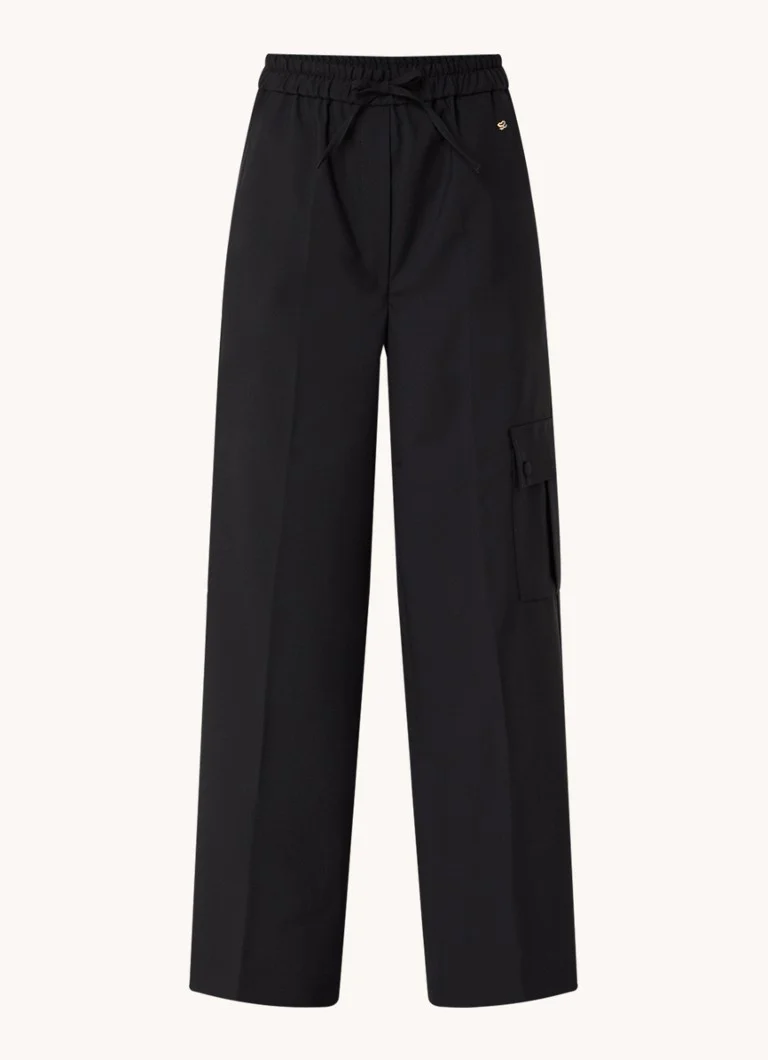 Sandro high-waist wide-fit chino with side pockets
