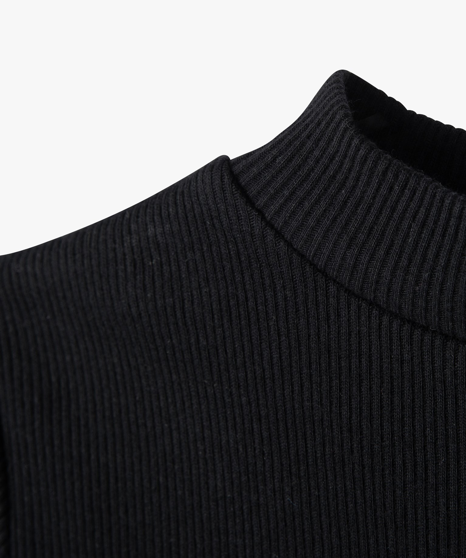 Tee-shirt à manches longues en maille ctelée fille noir | GEMO