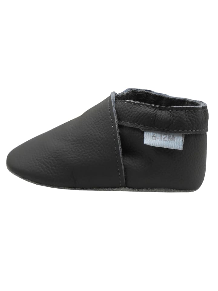Yalion Baby Leder-Krabbelschuhe in Grau günstig kaufen