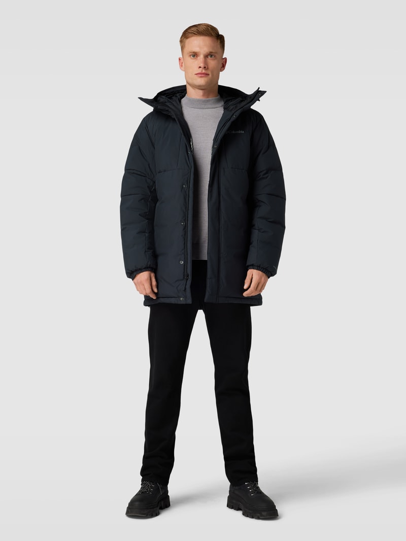 Daunenjacke mit Label-Print Modell 'Aldercrest' in schwarz
