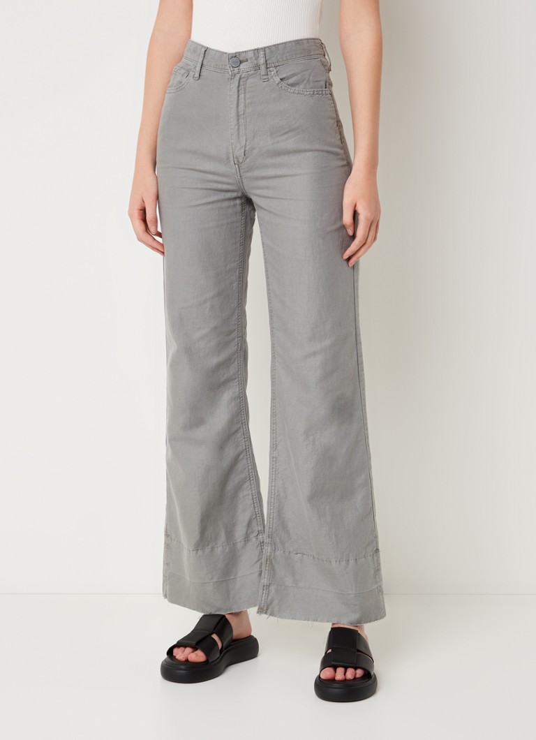 Articles Of Society Weho high waist wide fit chinos in linen blend