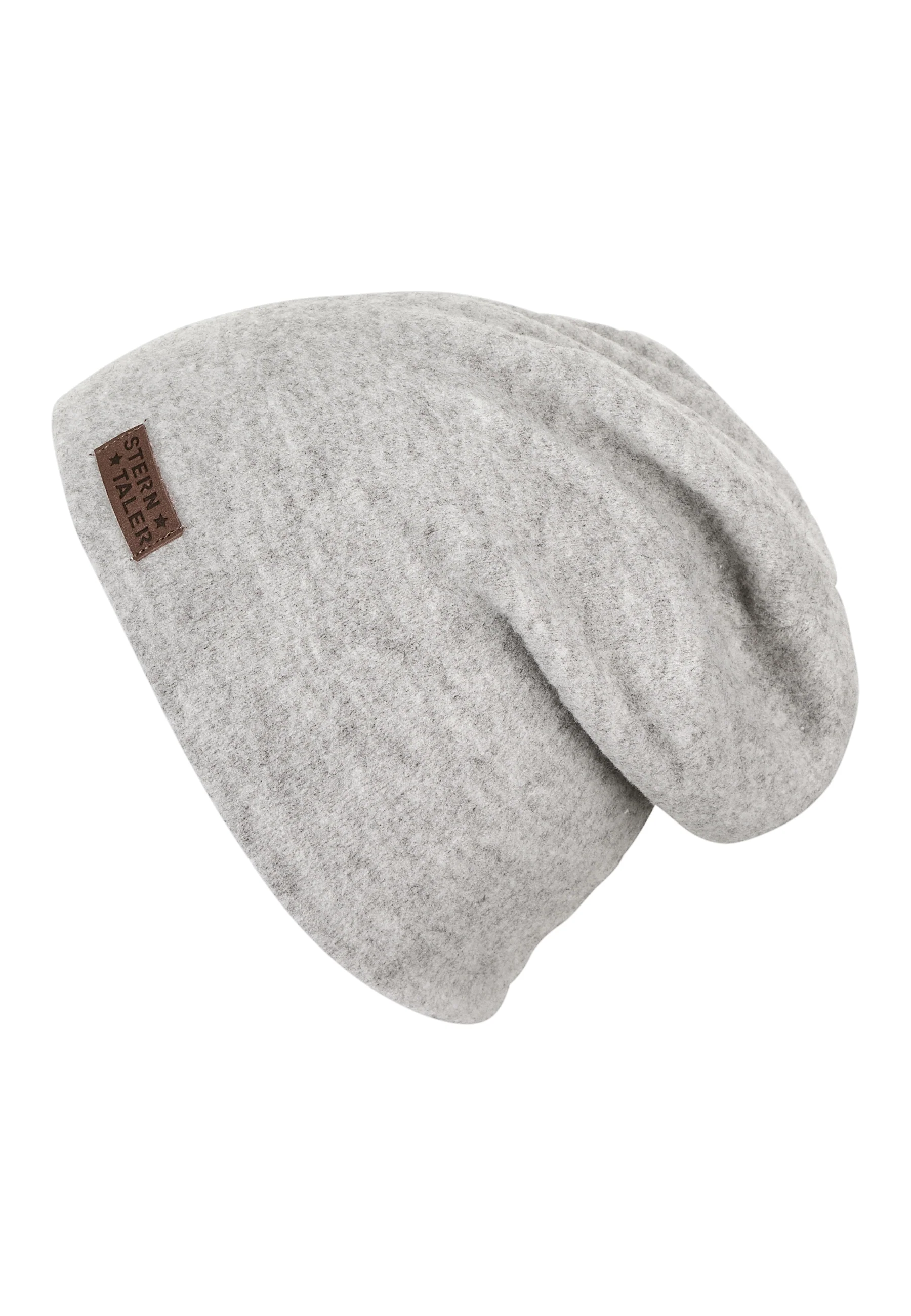 Slouch-Beanie aus Strickfleece Melange in 4 Farben