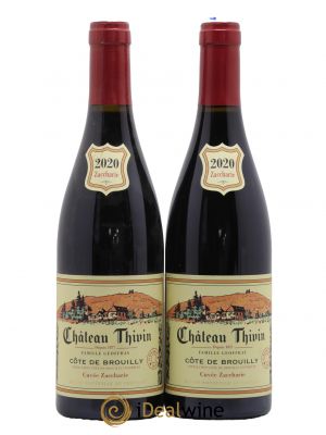 Côte de Brouilly Cuvée Zaccharie Château Thivin  2020 - Lot de 2 Bouteilles