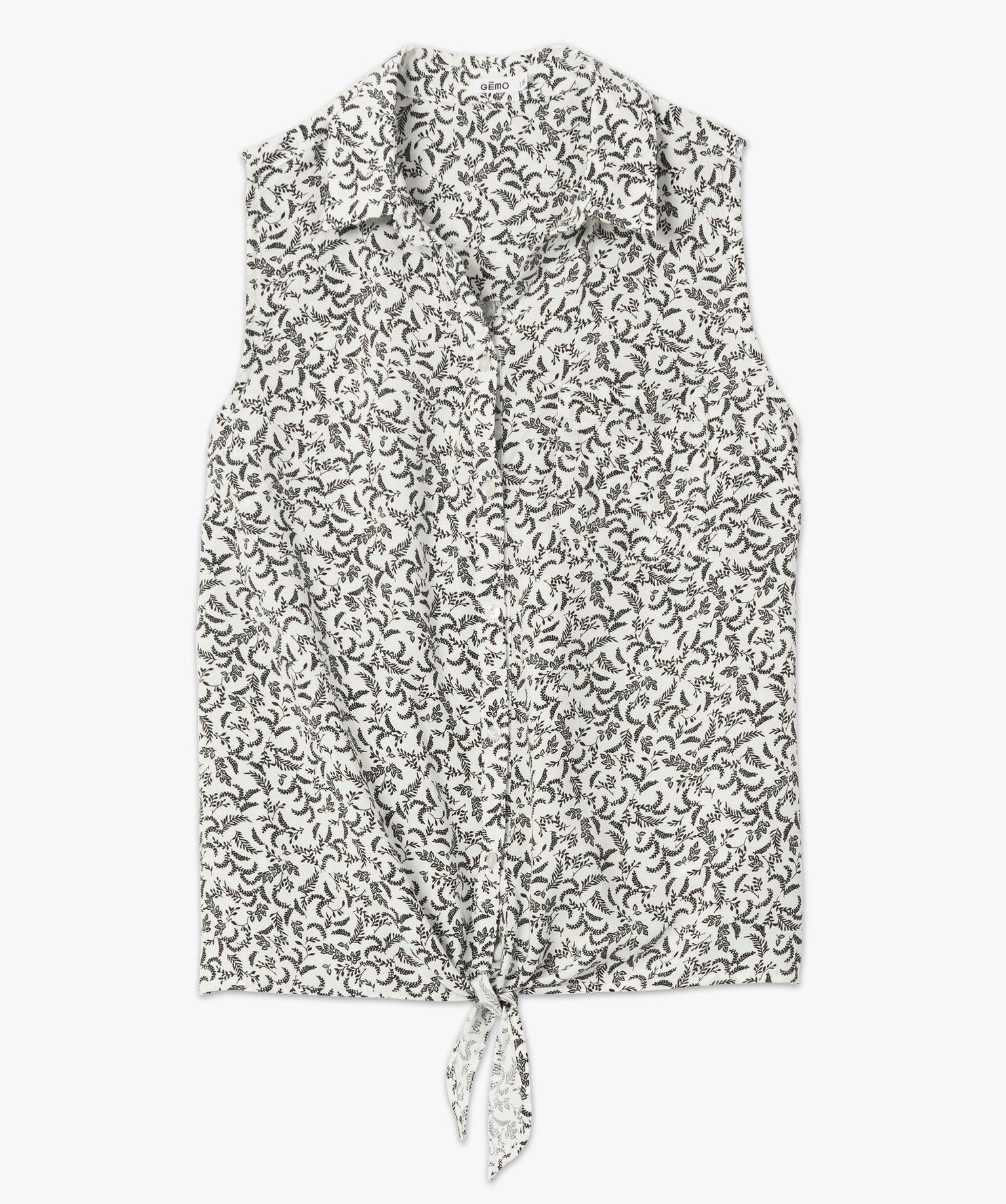 Chemise femme imprimée sans manches imprime | GEMO